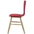 thumbnail image 4 of Modern Contemporary Urban Design Dining Kitchen Room Side Chair, Set of Four, Wood, Red, 4 of 5