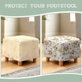 thumbnail image 7 of TSOVTHRID Cute Corgi Dog Paw Print Ottoman Cover Square High Stretch Ottoman Slipcover with Nonslip Elastic Bottom Soft Footstool Protector for Square Storage Ottomans, 7 of 7