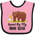 thumbnail image 3 of Inktastic Mimi Bear Loves Me Grandbaby Boys or Girls Baby Bib, 3 of 4