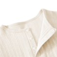 thumbnail image 4 of Jalioing Infant Boys Girls Romper Long Sleeve Cotton Clothes Solid Color Footless Jumpsuit Fall Comfy Bodysuit for Baby, 4 of 6