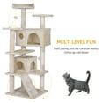 ZENSTYLE Large Sisal Kitten Scratcher, 55in Multilayer Cat Tree & Condo with Scratching Post