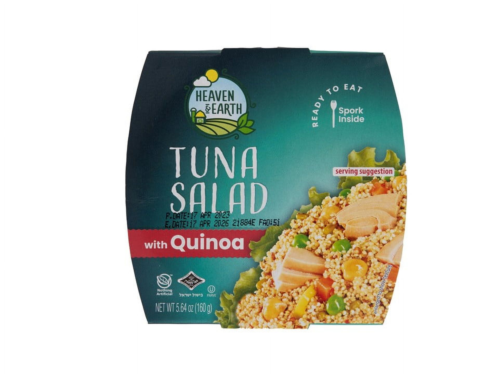 (3 pack) Heaven & Earth Tuna Salad with Quinoa, Ready to Eat, 5.64 oz