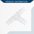 thumbnail image 4 of Unique Bargains Vacuum Tubing Connector 1/2" T Shaped 3 Way Vacuum Tubing Connector Car Plastic Clear 5pcs, 4 of 7