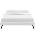 thumbnail image 4 of Ergode Tessie Full Vinyl Bed Frame with Squared Tapered Legs - White, 4 of 5