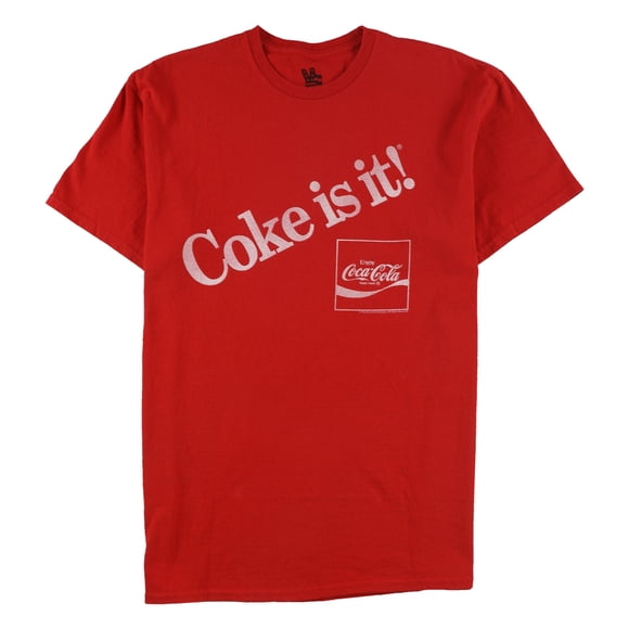 Junk Food Mens Coke Is It Graphic T-Shirt, Rojo, Small