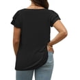 thumbnail image 2 of Plus Size Tee Shirts for Women Summer Casual Tees Short Sleeve Comfy Tops, 2 of 5