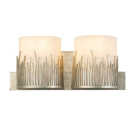 Lucas McKearn Sawgrass 2-light Metal Bath Vanity Light in Silver Leaf