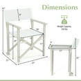 thumbnail image 3 of Gymax 4PCS Folding Director Chair w/ Acacia Wood Frame & Machine Washable Oxford Fabric, 3 of 8