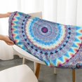 thumbnail image 4 of Boho 48 Inch Round Fitted Cloth Tablecloth with Elastic Edged, Waterproof Oil Proof Wipeable Table Cover for Indoor Outdoor Patio Table, Fits Round Tables Up to 46" - 50" Diameter, 4 of 4