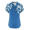 thumbnail image 5 of Vestidos Casuales Para Mujer, Blusas De Mujer De Moda Camiseta informal de manga corta con cuello en V y botones para mujer, 5 of 5