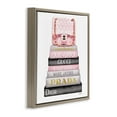 thumbnail image 3 of Stupell Industries Watercolor High Fashion Bookstack Beauty & Fashion Painting Brown Floater Framed Canvas Art Print Wall Art, 18 x 18, 3 of 9