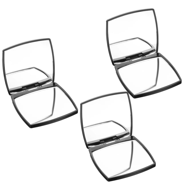 3 unids con estilo compacto de doble cara espejo plegable portátil plegable espejo cosmético