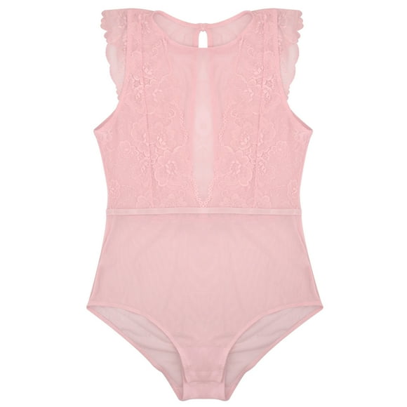 Body de mesh con encaje color rosa Carnival mod. 5358