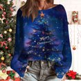 thumbnail image 2 of Christmas Sweaters for Women Knit Casual Round Neck Long Sleeve Loose Comfy Xmas Graphic Fashion Holiday Pullover Tops (XL, Multicolor), 2 of 5