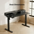 thumbnail image 3 of CHITOOMA 48″ x 24″ Standing Desk with Drawers, Electric Height Adjustable Sit Stand Desk with Storage Shelf, Black, 3 of 8