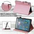 thumbnail image 7 of Decase for Amazon Fire Max 11 (13th Generation, 2023 Release) Slim Tablet Shell,Cute Patter Tri-Fold Stand Full Body Protection Cover Case with Anti-Slip Strips for Amazon Fire Max 11,Rosegold, 7 of 7
