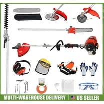 52cc 5 in 1 Gas Hedge Trimmer,Brush Cutters Gas Powered,Gas Weed Eater Wacker,Gas Pole Saw Chainsaw,Grass Pruner Multifunctional for Yard Garden Lawn Care