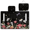 thumbnail image 4 of COEQINE Quilted Seat Cover for Golf Carts, Includes Carry Handle for Bag-Style Folding, Universal Fit Most 2-Seaters, 4 Storage Pockets, Ideal Gift for Golfers, Mushroom Daisy Dragonfly, 4 of 8