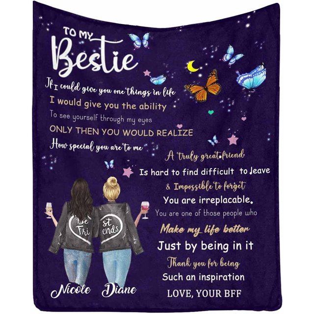 LHSHID Custom Blanket to my bestie my best friend thank You for being such an inspiration Bed Throws Light Blanket