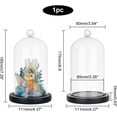 thumbnail image 4 of Glass Cloche Bell Jar Display Dome Case with Wood Base Glass Decoration Bottles DIY, 4 of 9