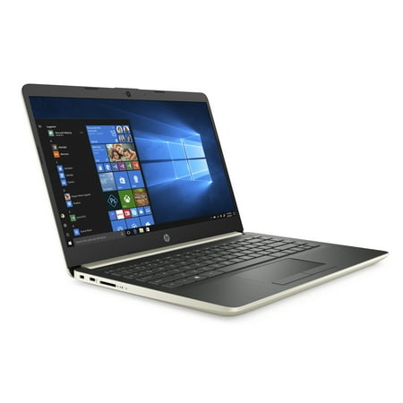 HP 14 Slim Laptop, 14" HD Display, Ryzen 3 3200U, AMD Radeon™ Vega 3 Graphics, 4GB, 128GB SSD, Pale Gold, 14-dk0024wm