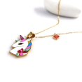 thumbnail image 3 of IEFSHINY Unicorn with Heart Charm Pendant Necklace for Women Sweet Gifts Women Jewelry, 3 of 5