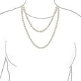 thumbnail image 3 of Bling Jewelry Womens Flapper Rope Hand Knotted White Freshwater Cultured Pearl Strand Necklace 80Inch, 3 of 5
