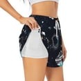 thumbnail image 3 of Lsque Galaxy2 Printed Women's Running Shorts with Liner Pockets,Elastic Quick Dry Workout Athletic Gym Yoga Shorts,Womens High Waist Shorts-XX-Large, 3 of 9