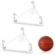 thumbnail image 1 of Tasybox - Soporte para pelotas de acrílico, estante de exhibición para almacenamiento de pelotas deportivas, para baloncesto, fútbol, ​​voleibol, pelotas de rugby, paquete de 2, transparente, 1 of 1