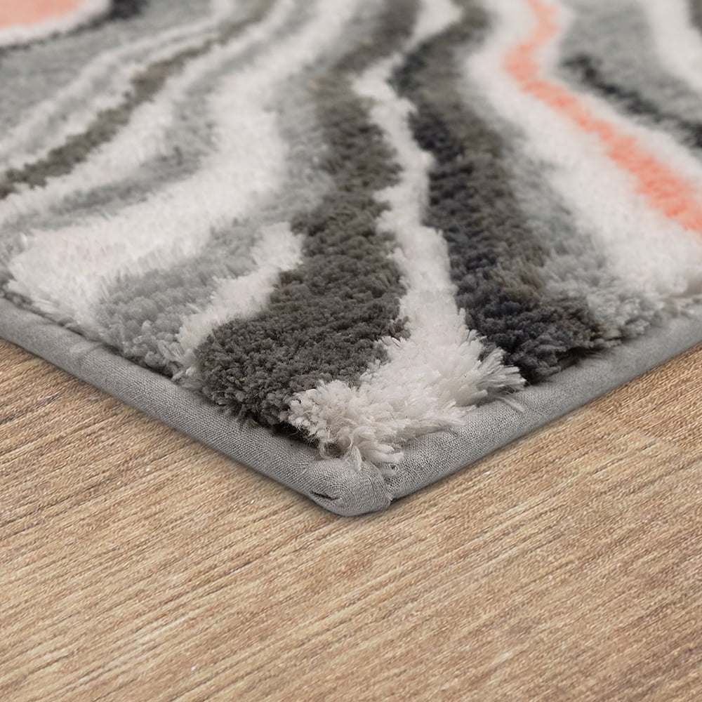 Mohawk Home Serpentine Bath Mat, Blush, 2' 3" x 3' 9"
