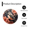 thumbnail image 4 of 12 Inch Wall Clock Battery Operated Silent Clock Decorative for Office, Kitchen, Outdoor, Living Room，Butterflies Bird Blossom Flower Exquisite, 4 of 4