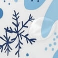 thumbnail image 4 of Bath Curtain & Non-Slip Bath Mat Set 12-Grommet Shower Curtain Memory Foam Bath Rug Cartoon Snowflakes and Shapes, 4 of 8