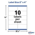 Avery Shipping Labels 2 X 4