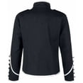 thumbnail image 4 of XIAOCHA Men's Stand Collar Stud Decor Military Jacket Zip Front Long Sleeve Slim Fit Jackets Stage Rock Casual Pullover Outerwear, 4 of 5