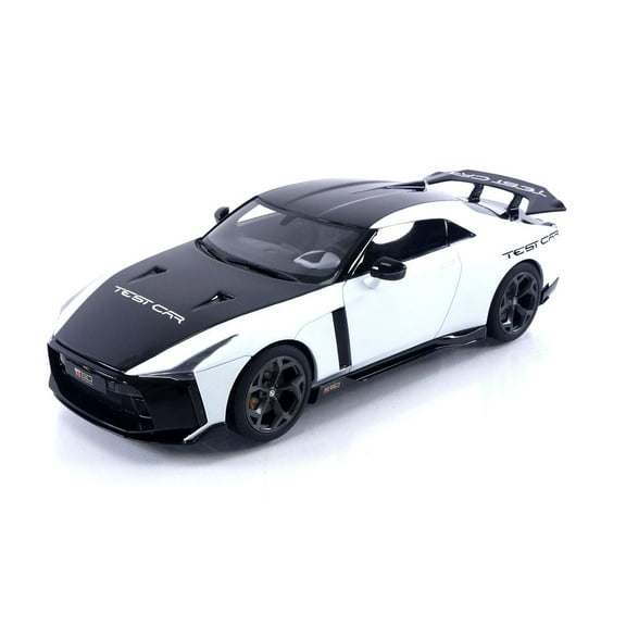 2021 Nissan GT-R50 Test Car Black and White 1/18 Model Car by GT Spirit