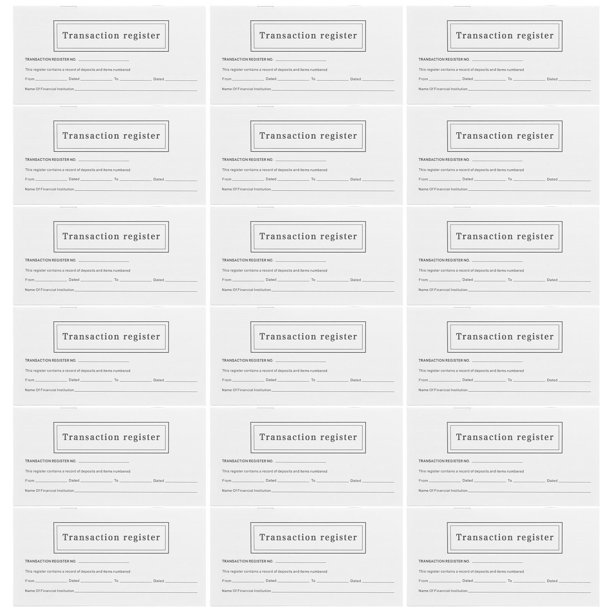 COMPUKAS 20Pqt Registros Para Chequera Personal Cuaderno Para Oficina Control De Transacciones Fácil Y Elegante