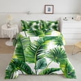 thumbnail image 2 of Erosebridal Tropical Palm Tree Leaves Bedding Comforter Set, Botanical Plants Down Comforter, Reversible 2 Pieces, 2 of 8