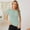 Light Green, variant on Womens Short Sleeve Ribbed T-Shirt Crew Neck Slim Fit Tops Solid Basic Tees