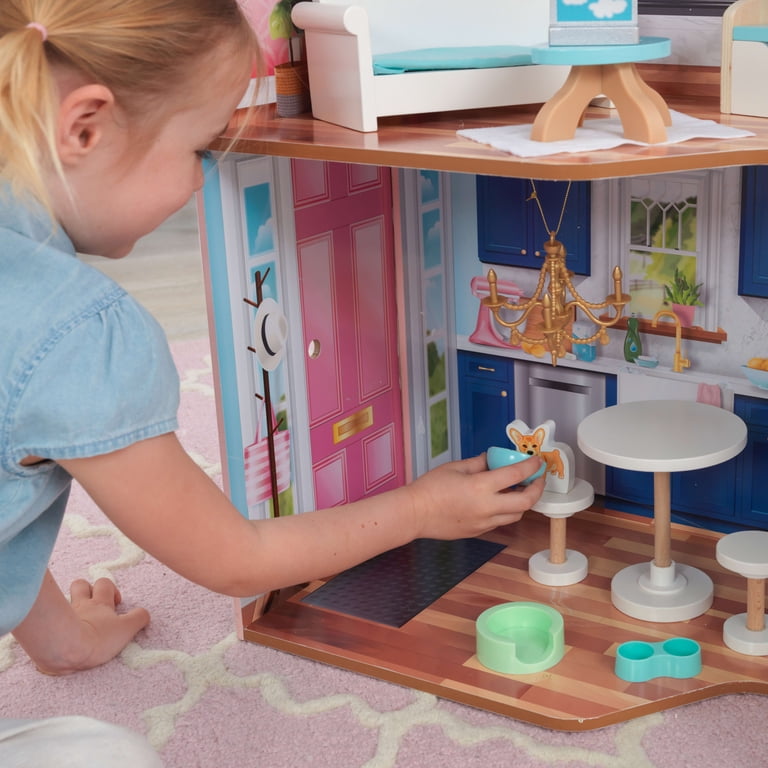 KidKraft Matilda Wooden Dollhouse with Balcony, Movable Staircase