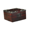 thumbnail image 4 of Caja de , caja de madera multifuncional, portátil, para escritorio, para guardar joyas, decorativa, con cerradura para anillos y baratijas., 4 of 8