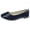 Dark Blue, variant on Womens Classic Patent Faux Leather Ballet Flats, Round Toe Slip On Shoes, Comfortable Soft Sole Casual Flats for Daily Work and Summer Outfits
