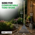 thumbnail image 4 of Superio 61-Inch Leaf Rake with Hardwood Handle, Durable Plastic Lawn Rake for Yard, Garden & Leaf Cleanup, Grey, 2 Pack, 4 of 9