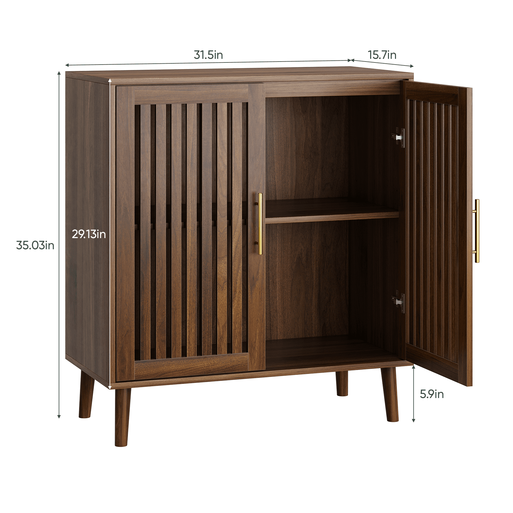 Algherohein Buffet Cabinet with Storage,Sideboard Kitchen Storage Cabinet with Adjustable Shelf,3 Pack