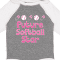 thumbnail image 4 of Inktastic Future Softball Star Girls Long Sleeve Baby Bodysuit, 4 of 5