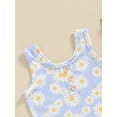 thumbnail image 6 of Musuos Kids Girls Shorts Set, 6 12 18 24M 3 4Y Flower Print Sleeveless Crew Neck Tank Top and Shorts Summer 2-piece Outfit, 6 of 9
