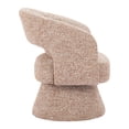thumbnail image 5 of Liva Swivel Chair Frosty Brown Accent Chair, Modern Style, Shearling style fabric, Plywood, Indoor Living, 5 of 11