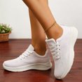 thumbnail image 2 of Domzle Womens Sneakers Lightweight Tennis Walking Shoes Sports Running Shoes for Woman Mesh Breathable Gym Fashion Sneakers Athletic Comfortable Casual White, 2 of 7