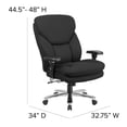 thumbnail image 4 of Scranton & Co Big and Tall Fabric Swivel Office Chair in Black, 4 of 9