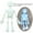 Blue, variant on Lumxatz 3D Printed Funny Skeleton Fridge , Mini Fridge with Movable Joints Color Human, Refrigerator Locker Halloween and Christmas Decorations