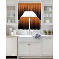 thumbnail image 3 of Burnt Orange Black Ombre Swag Kitchen Curtains Sets for Windows 24 Inch Length, Modern Abstract Striped Gradient Short Window Curtain Panels Swags Valances and Tiers 3 Piece Set for Cafe/Dining Room, 3 of 5